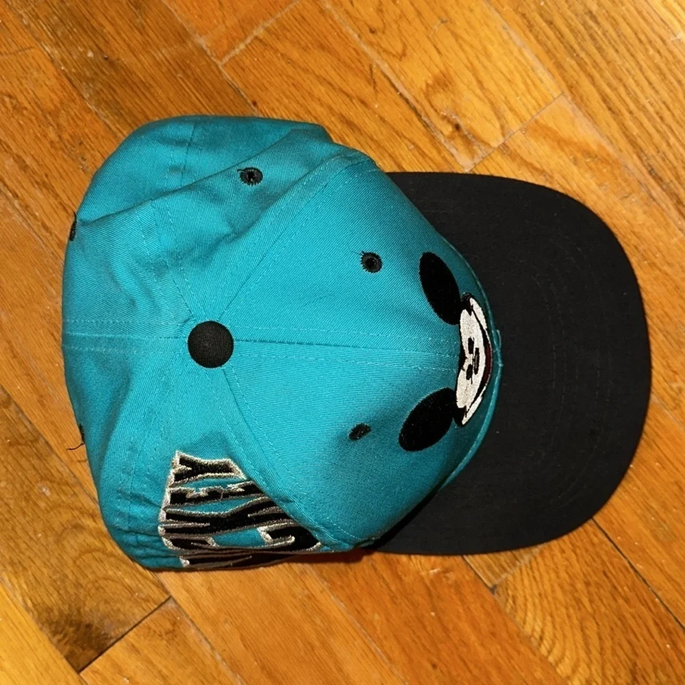 Vintage Disney Mickey Mouse Blue/Black Adjustable Snapback Hat/Cap - Picture 3 of 10